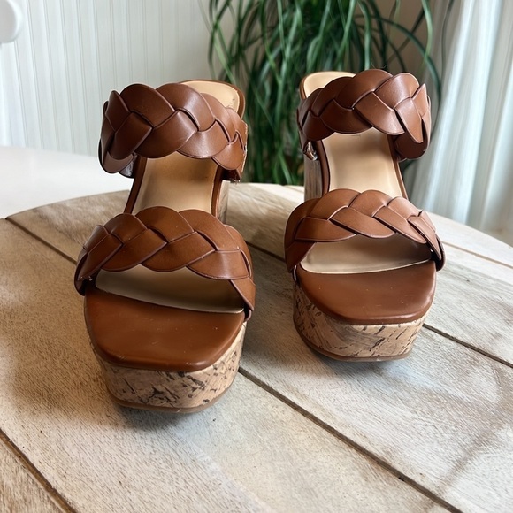 Nine West - Brown Leather Wedges - Size 7M - Picture 3 of 11